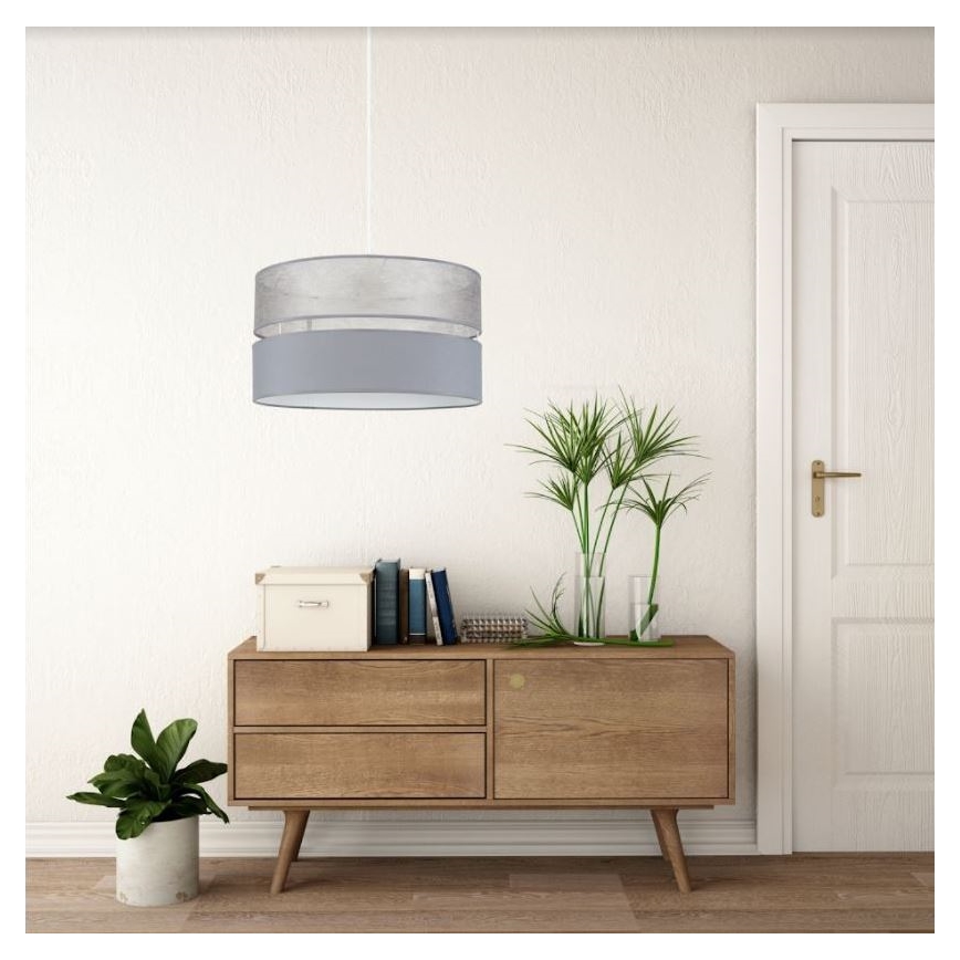 Підвісна люстра LIMA 1xE27/60W/230V сірий