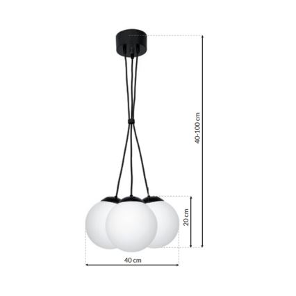 Підвісна люстра LIMA 3xE14/40W/230V