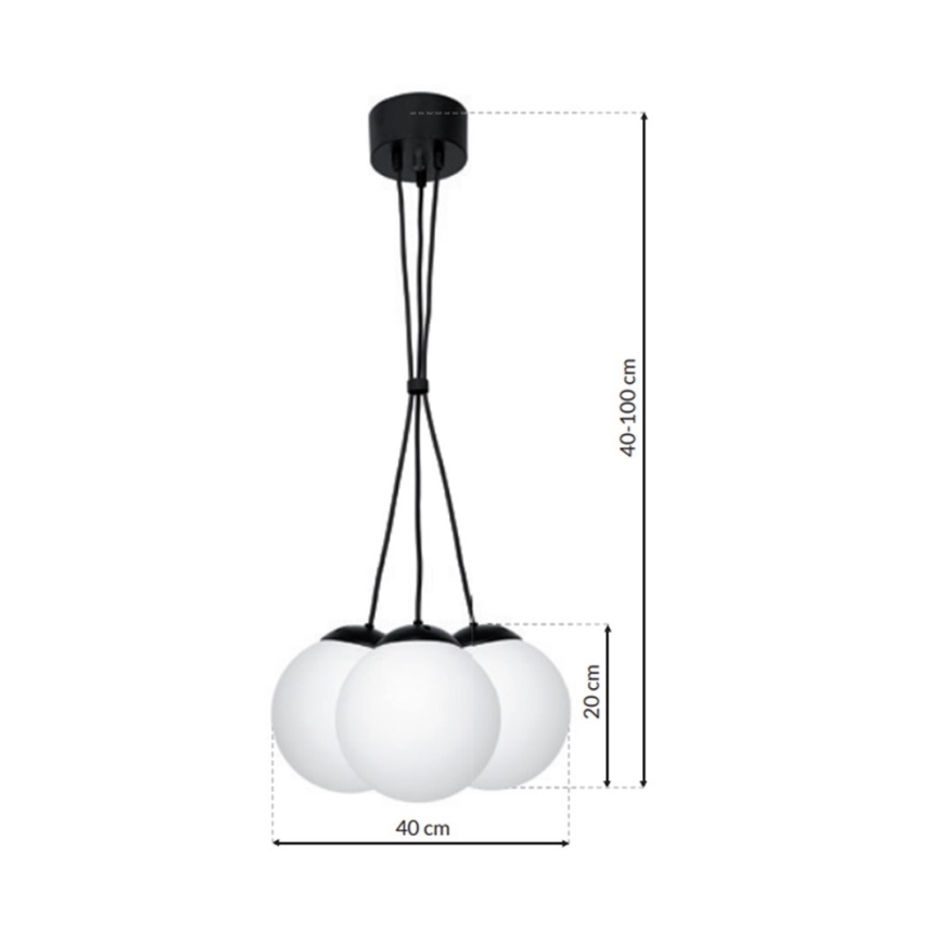Підвісна люстра LIMA 3xE14/40W/230V