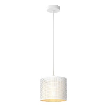 Підвісна люстра LOFT SHADE 1xE27/60W/230V діаметр 18 см білий/золотий
