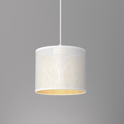 Підвісна люстра LOFT SHADE 1xE27/60W/230V діаметр 18 см білий/золотий