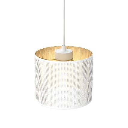 Підвісна люстра LOFT SHADE 1xE27/60W/230V діаметр 18 см білий/золотий