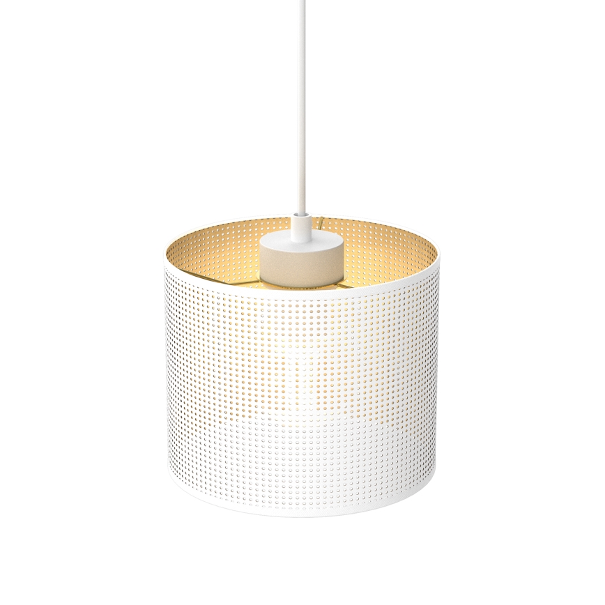 Підвісна люстра LOFT SHADE 1xE27/60W/230V діаметр 18 см білий/золотий
