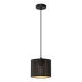 Підвісна люстра LOFT SHADE 1xE27/60W/230V діаметр 18 см чорний/золотий