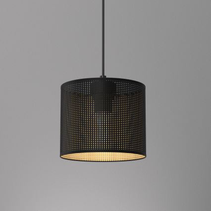 Підвісна люстра LOFT SHADE 1xE27/60W/230V діаметр 18 см чорний/золотий