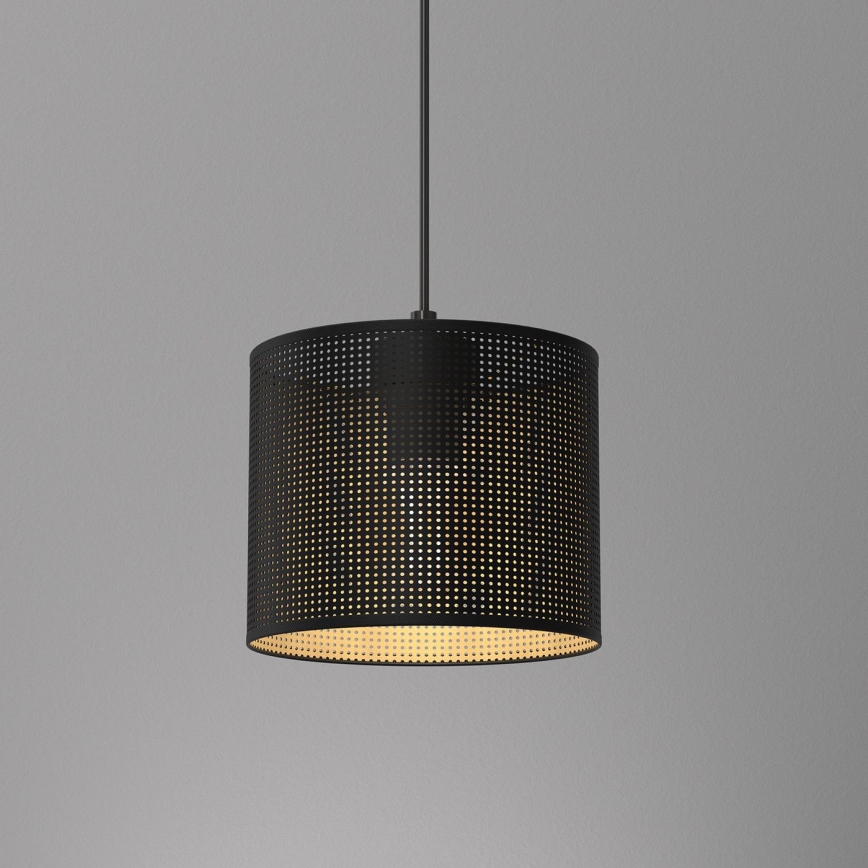 Підвісна люстра LOFT SHADE 1xE27/60W/230V діаметр 18 см чорний/золотий