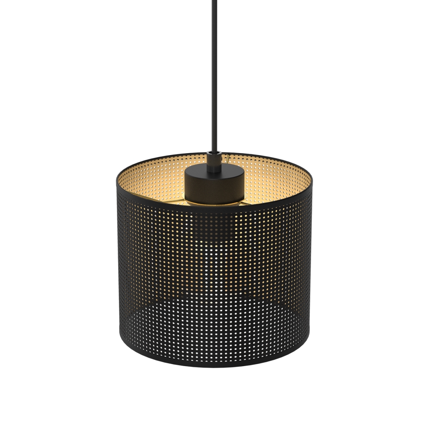 Підвісна люстра LOFT SHADE 1xE27/60W/230V діаметр 18 см чорний/золотий
