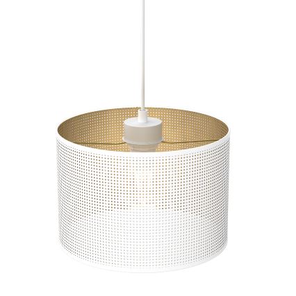 Підвісна люстра LOFT SHADE 1xE27/60W/230V діаметр 25 см білий/золотий