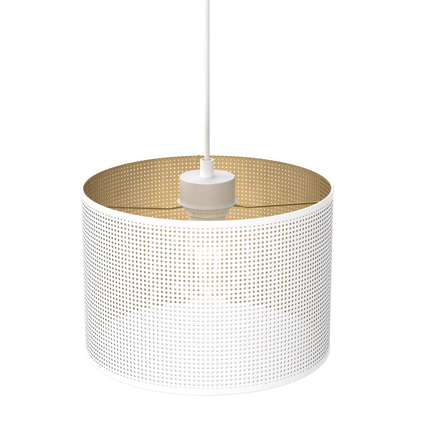 Підвісна люстра LOFT SHADE 1xE27/60W/230V діаметр 25 см білий/золотий