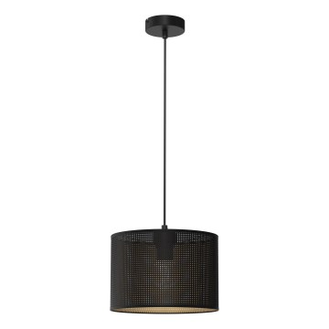 Підвісна люстра LOFT SHADE 1xE27/60W/230V діаметр 25 см чорний/золотий