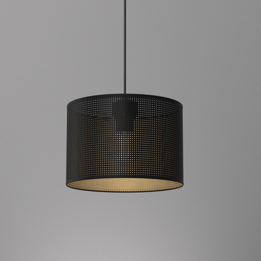 Підвісна люстра LOFT SHADE 1xE27/60W/230V діаметр 25 см чорний/золотий