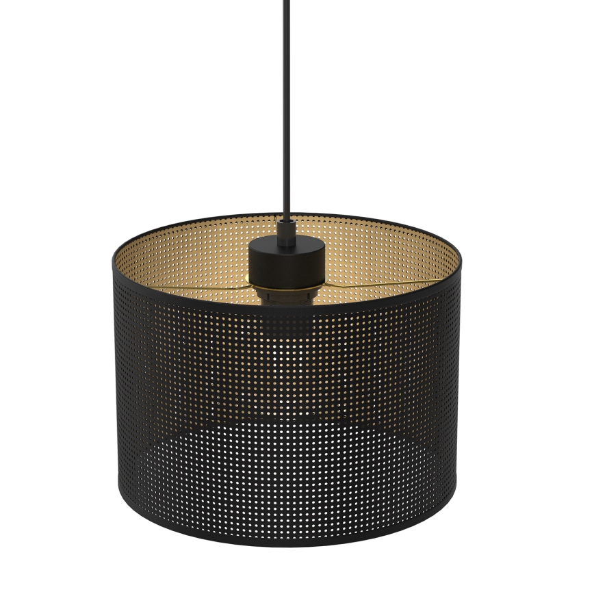Підвісна люстра LOFT SHADE 1xE27/60W/230V діаметр 25 см чорний/золотий
