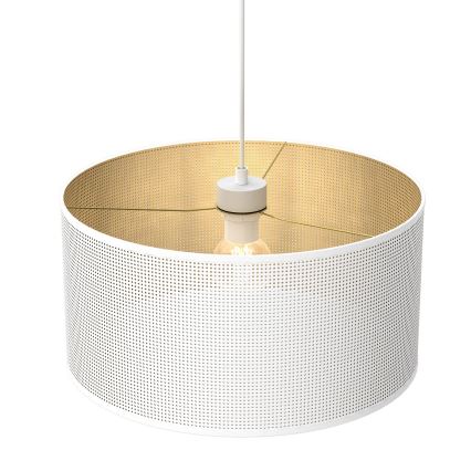 Підвісна люстра LOFT SHADE 1xE27/60W/230V діаметр 40 см білий/золотий