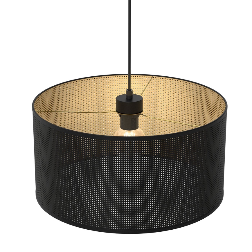 Підвісна люстра LOFT SHADE 1xE27/60W/230V діаметр 40 см чорний/золотий