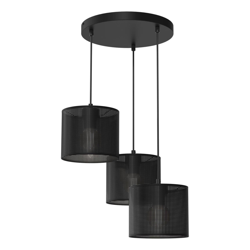 Підвісна люстра LOFT SHADE 3xE27/60W/230V чорний
