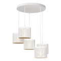 Підвісна люстра LOFT SHADE 5xE27/60W/230V білий/золотий