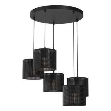 Підвісна люстра LOFT SHADE 5xE27/60W/230V чорний
