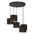Підвісна люстра LOFT SHADE 5xE27/60W/230V чорний/золотий