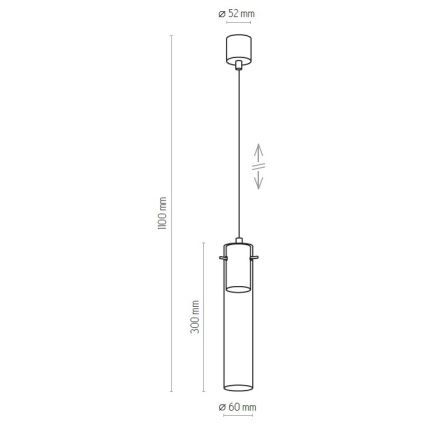 Підвісна люстра LOOK GRAPHITE 1xGU10/10W/230V