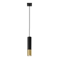 Підвісна люстра LOOPEZ 1xGU10/40W/230V чорний/золотий