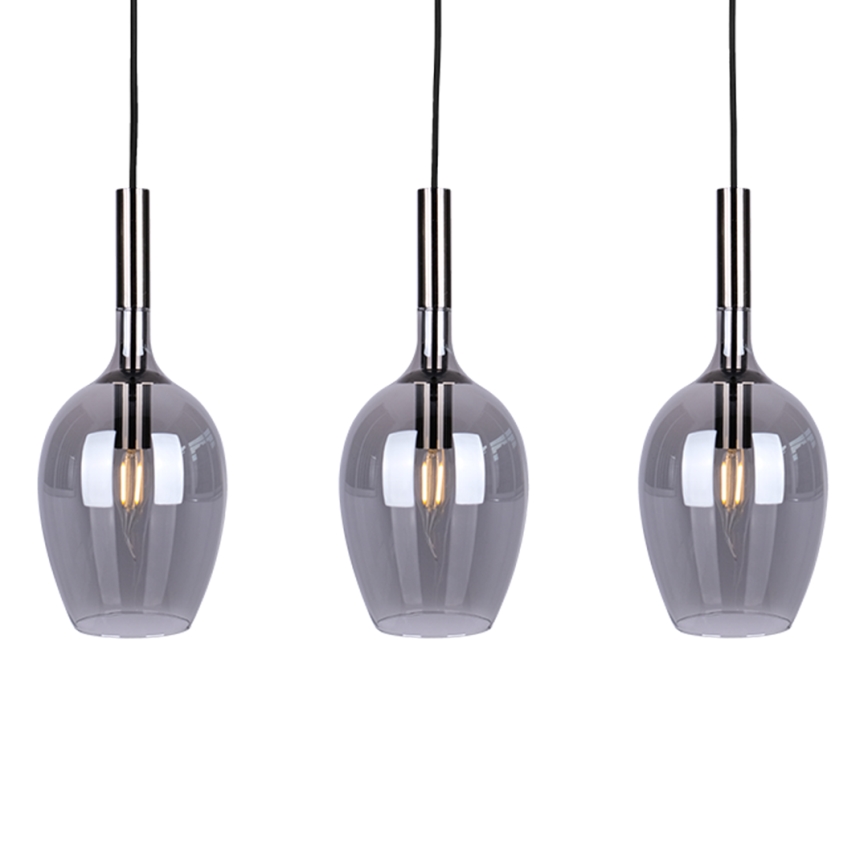 Підвісна люстра LUGANO 3xE14/40W/230V сірий