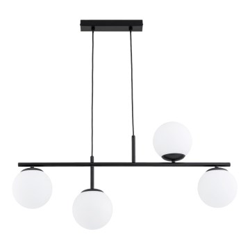 Підвісна люстра LUNA 4xE14/10W/230V чорний