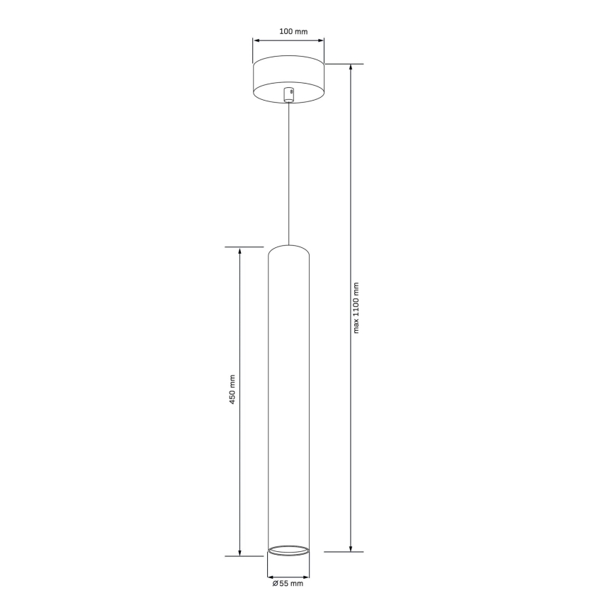 Підвісна люстра LUNGOMARE 1xGU10/10W/230V золотий