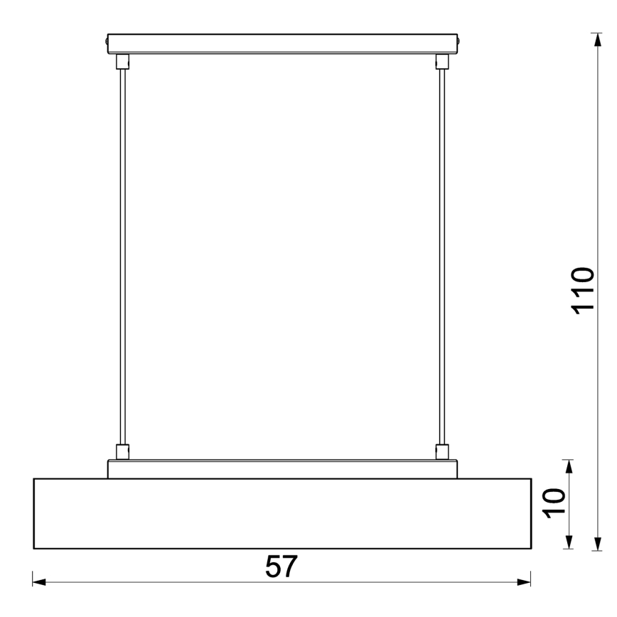 Підвісна люстра MAISON 3xGU10/8W/230V коричневий/дуб