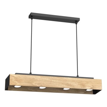 Підвісна люстра MAISON 4xGU10/8W/230V коричневий/дуб