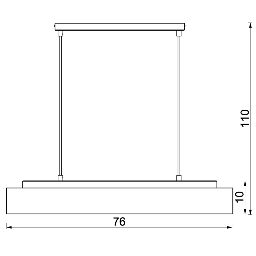 Підвісна люстра MAISON 4xGU10/8W/230V коричневий/дуб