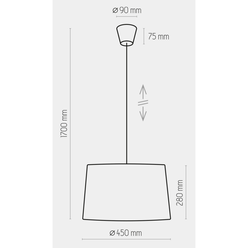Підвісна люстра MAJA 1xE27/25W/230V білий