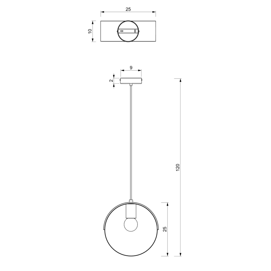 Підвісна люстра MALM 1xE27/60W/230V