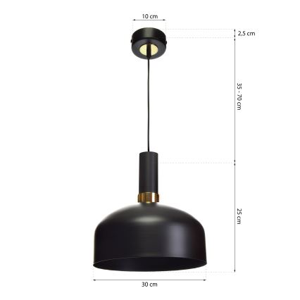 Підвісна люстра MALMO 1xE27/60W/230V