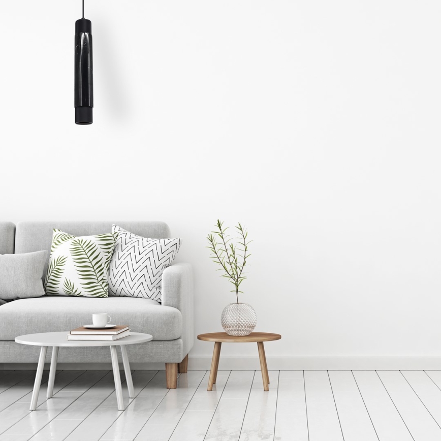 Підвісна люстра MARBLE 1xGU10/8W/230V чорний