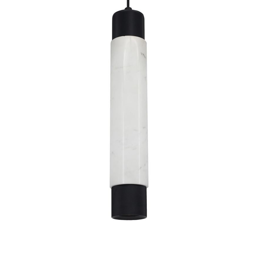 Підвісна люстра MARBLE білий/чорний 1xGU10/8W/230V