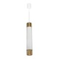Підвісна люстра Marble білий/латунь 1xGU10/8W/230V