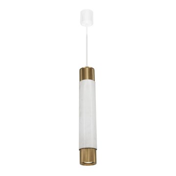 Підвісна люстра Marble білий/латунь 1xGU10/8W/230V