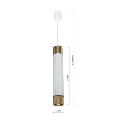 Підвісна люстра Marble білий/латунь 1xGU10/8W/230V