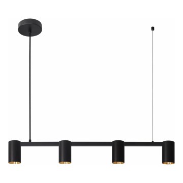 Підвісна люстра MARIBEL 4xGU10/10W/230V чорний