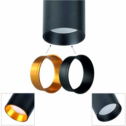 Підвісна люстра MARIBEL 4xGU10/10W/230V чорний