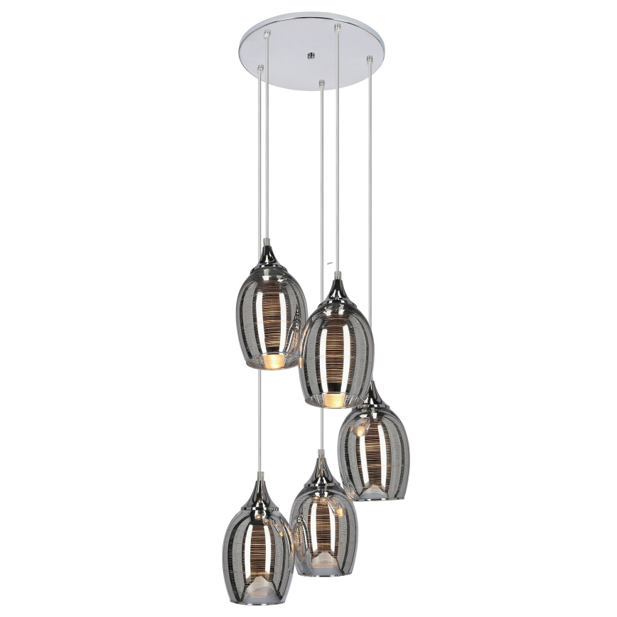 Підвісна люстра MARINA 5xE27/60W/230V