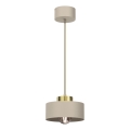 Підвісна люстра MARTI 1xE27/15W/230V бежевий/золотий