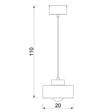 Підвісна люстра MARTI 1xE27/15W/230V білий/глянцевий хром