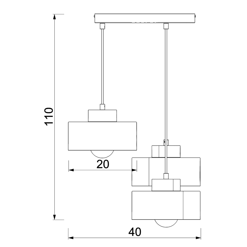 Підвісна люстра MARTI 3xE27/15W/230V білий/глянцевий хром