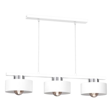 Підвісна люстра MARTI 3xE27/15W/230V білий/глянцевий хром