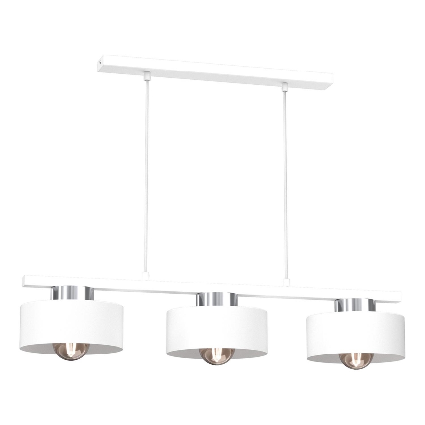 Підвісна люстра MARTI 3xE27/15W/230V білий/глянцевий хром
