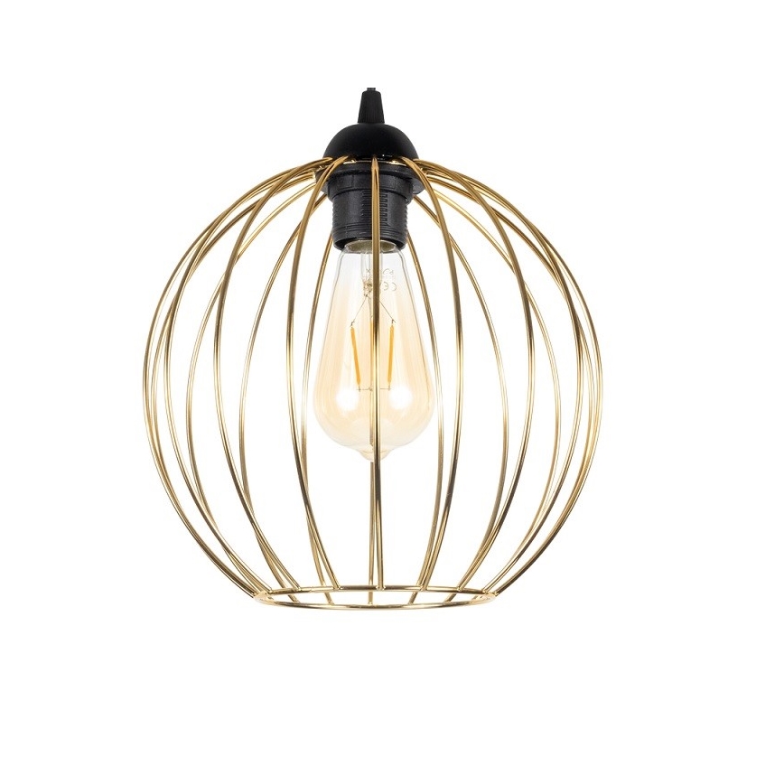 Підвісна люстра MATT 2xE27/60W/230V павук чорний/золотий