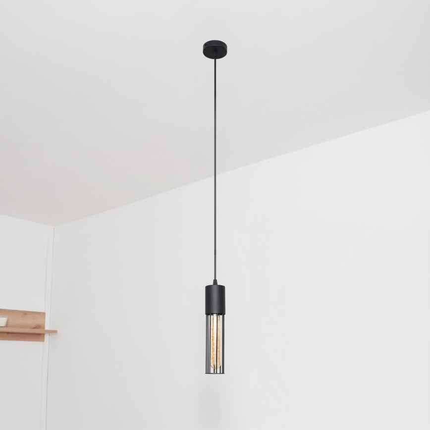 Підвісна люстра MELODY 1xE27/15W/230V чорний