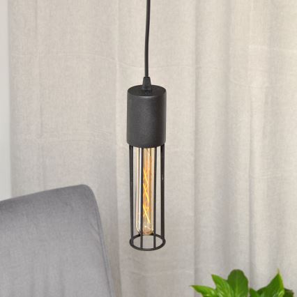 Підвісна люстра MELODY 1xE27/15W/230V чорний