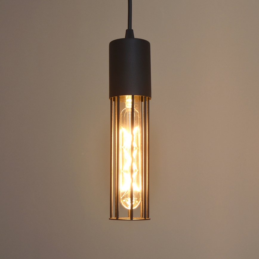 Підвісна люстра MELODY 1xE27/15W/230V чорний